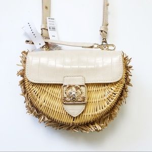 NWT Topshop Straw Crossbody Bag.